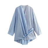 Fordena - Striped Asymmetrical Shirt